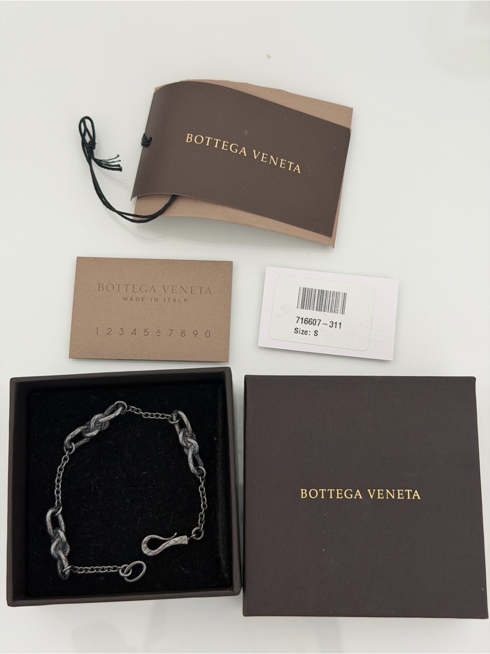 Bottega Veneta Silver Chain Bracelet never worn